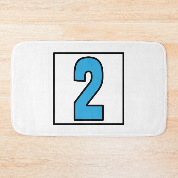 Item preview, number 2 blue with outline sticker, t shirt design poster designed and sold by JSWDESIGNS.
