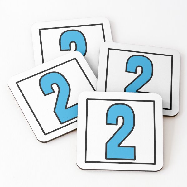 Item preview, number 2 blue with outline sticker, t shirt design poster designed and sold by JSWDESIGNS.