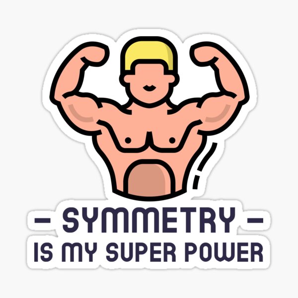 Artikel-Vorschau von Symmetrie ist meine Superkraft T-Shirt für Fitness-Enthusiasten, designt und verkauft von kanojiART.