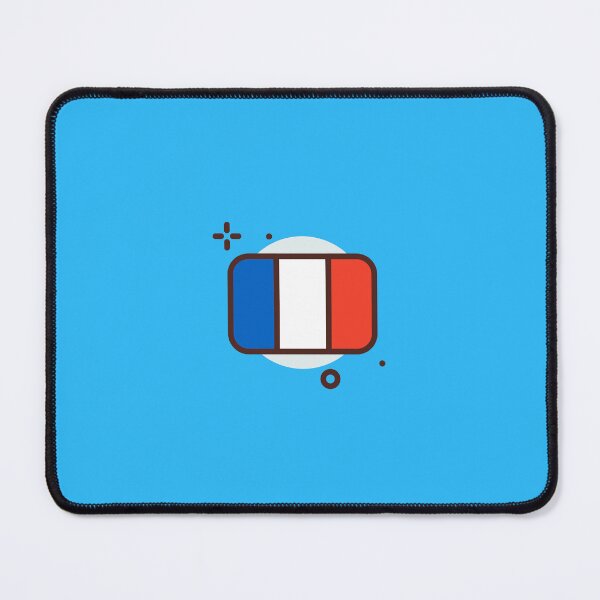 Item preview, Funny French Country Flag - Comic Style Rectangular Shaped Flag of France with Rounded Corners designed and sold by Kubala.