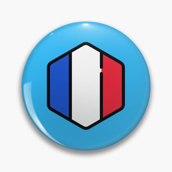 Item preview, French Country Flag - Comic Style Octagonal Shaped Flag of France with Rounded Corners designed and sold by Kubala.