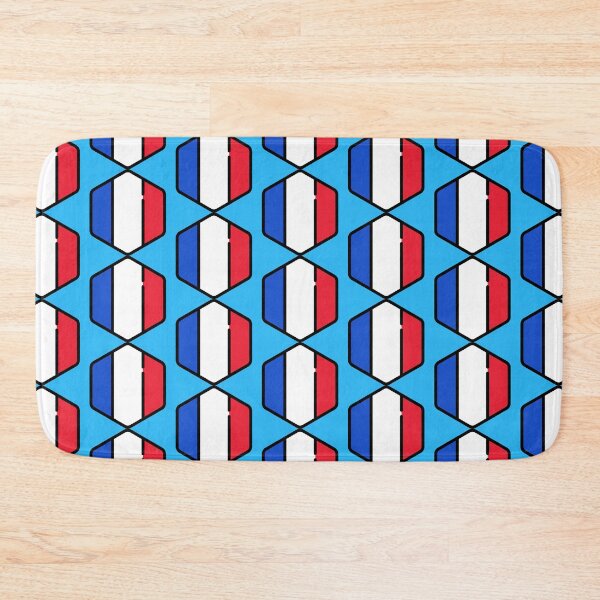 Item preview, French Country Flag - Comic Style Octagonal Shaped Flag of France with Rounded Corners designed and sold by Kubala.