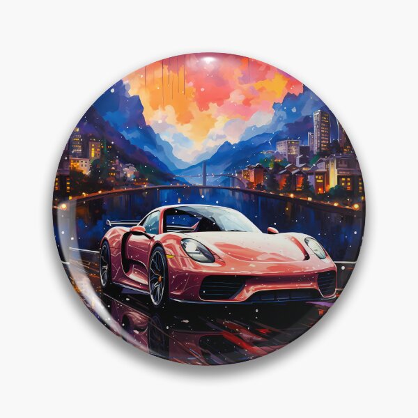 Item preview, Hypercar Reflections of Speed In Colorful Twilight designed and sold by RevUpDesign.