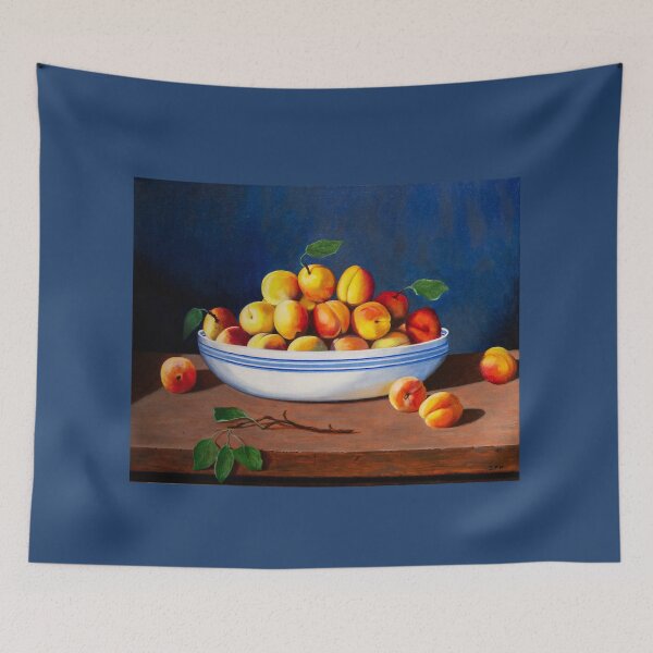 Item preview, Apricots in a Striped Bowl designed and sold by MichaelEpp.