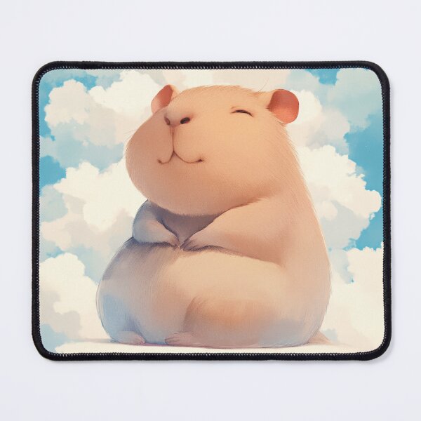Item preview, Capybara Chilling on a Cloud designed and sold by AshiraCreations.