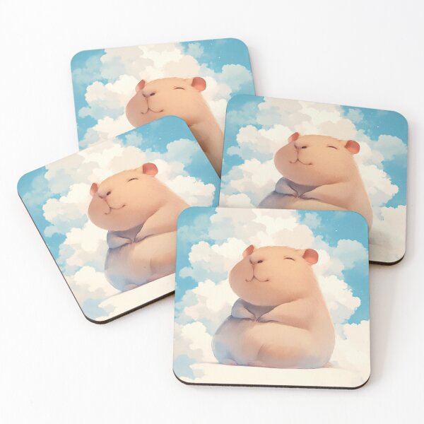 Item preview, Capybara Chilling on a Cloud designed and sold by AshiraCreations.