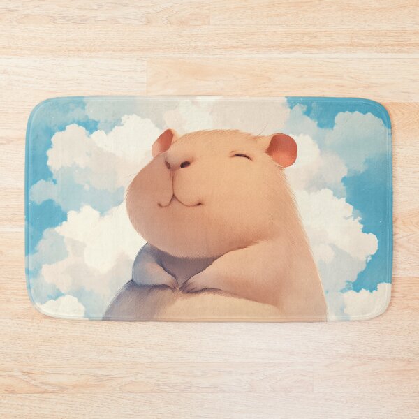 Item preview, Capybara Chilling on a Cloud designed and sold by AshiraCreations.