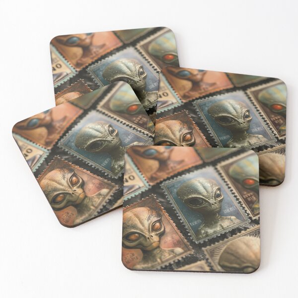 Item preview, ufo poczto / alien post stamp cryptostamp / dejco dejco.art domin designed and sold by dejco.art.