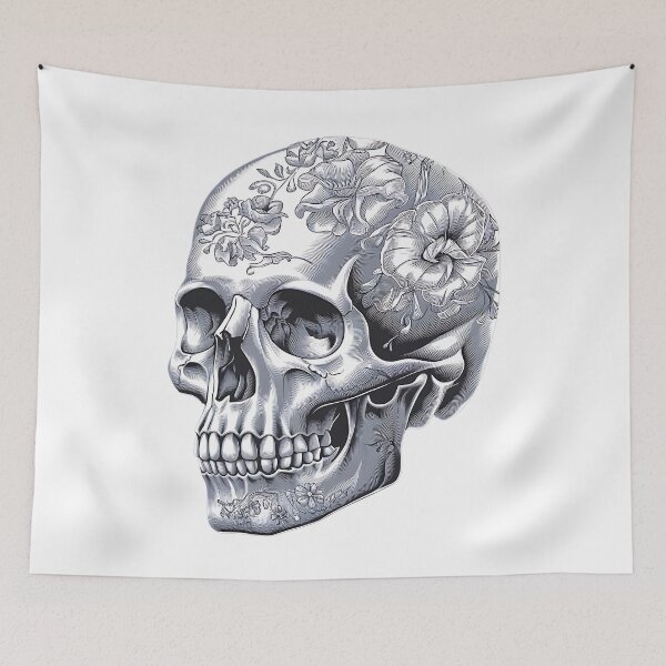 Item preview, Floral Skull designed and sold by CookiesMerch.