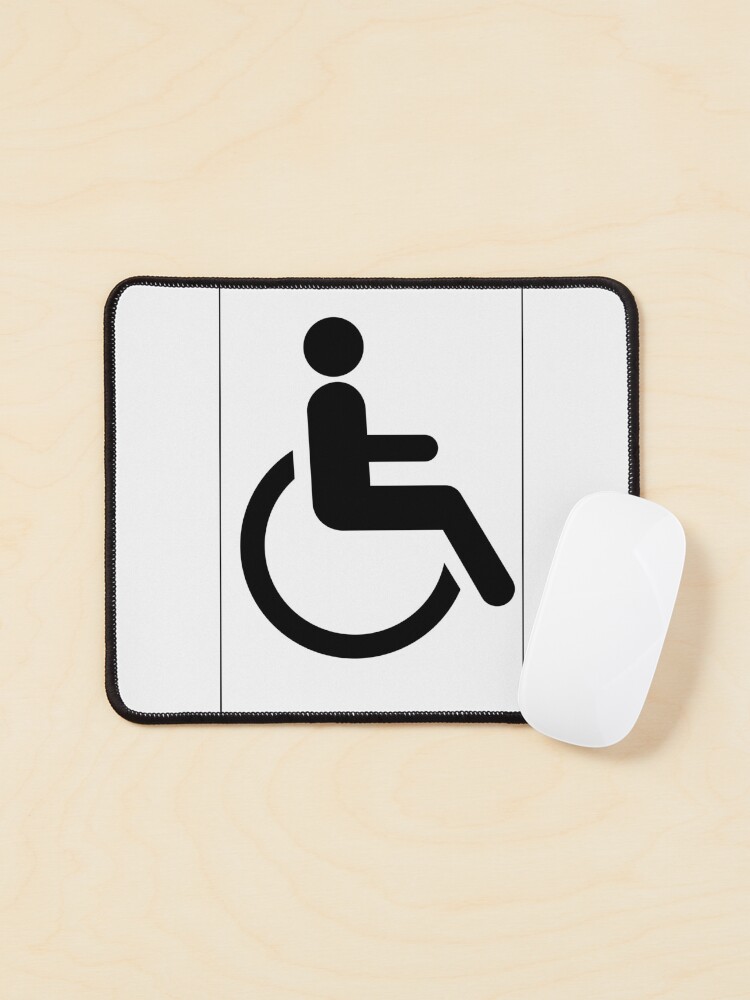 Thumbnail 1 of 5, Mouse Pad, Wheelchair Sign designed and sold by TriForceDesign.