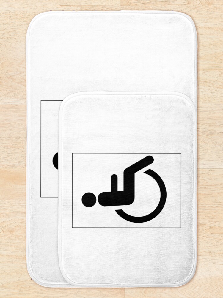 Thumbnail 5 of 6, Bath Mat, Wheelchair Sign designed and sold by TriForceDesign.