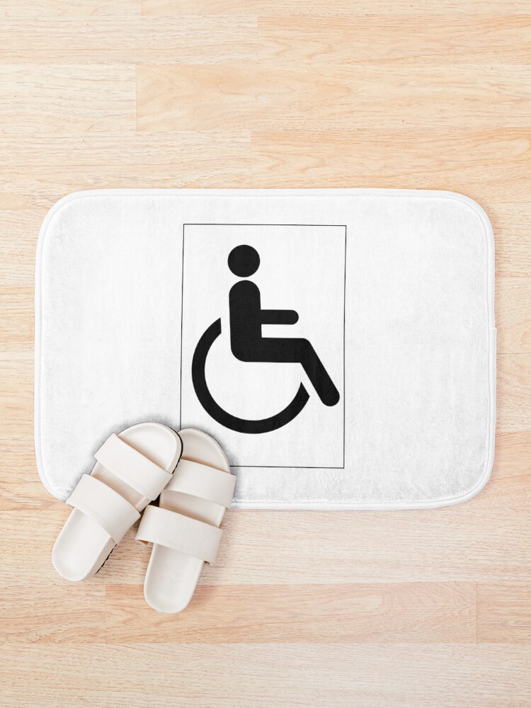 Thumbnail 1 of 6, Bath Mat, Wheelchair Sign designed and sold by TriForceDesign.