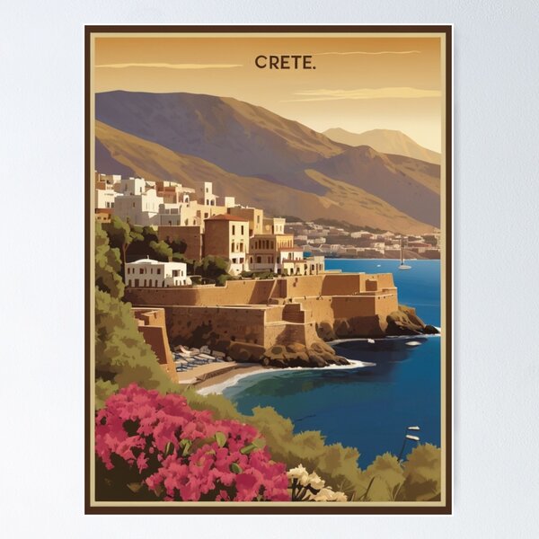 Item preview, 063 Vintage Crete, Greece Poster Design designed and sold by Alexis Art Collection.