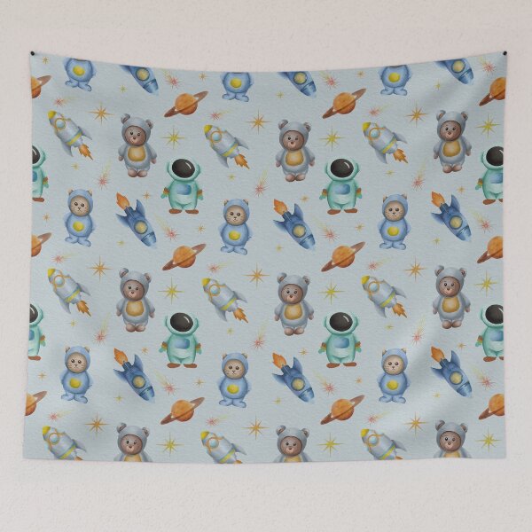 Item preview, space pattern, space, rocket, planet, sky, child, dream. designed and sold by Tetiana Pohurska.