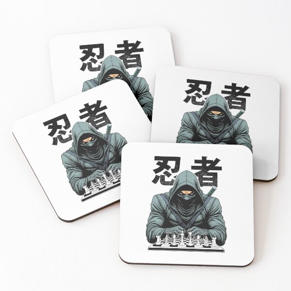 Item preview, Chess Ninja Player Funny Japanese Kanji Checkmate Lover designed and sold by GrandeDuc.