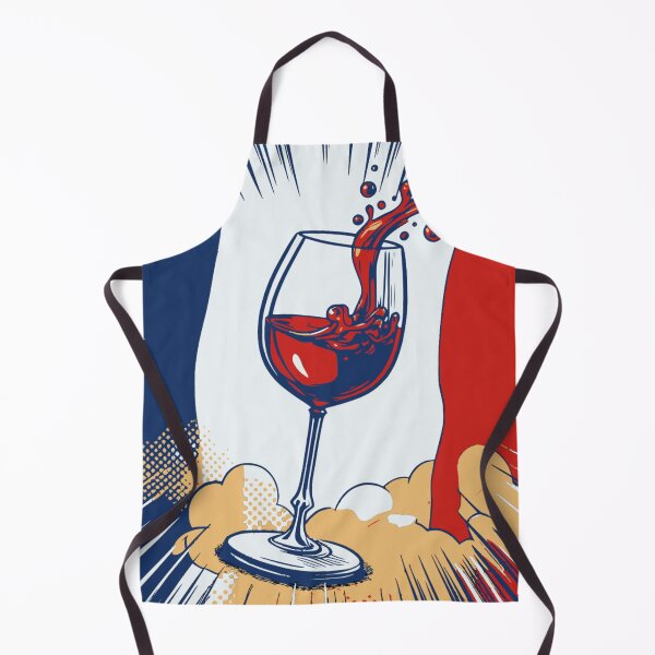 Item preview, Red Wine Glass on Vintage French Flag Design For French Culture Lovers designed and sold by Kubala.