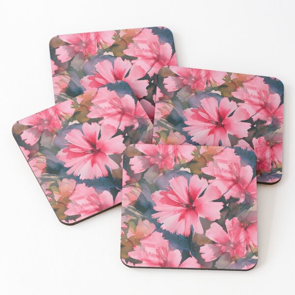 Item preview, Pink carnation pattern, handpainted floral designed and sold by patterncrow.