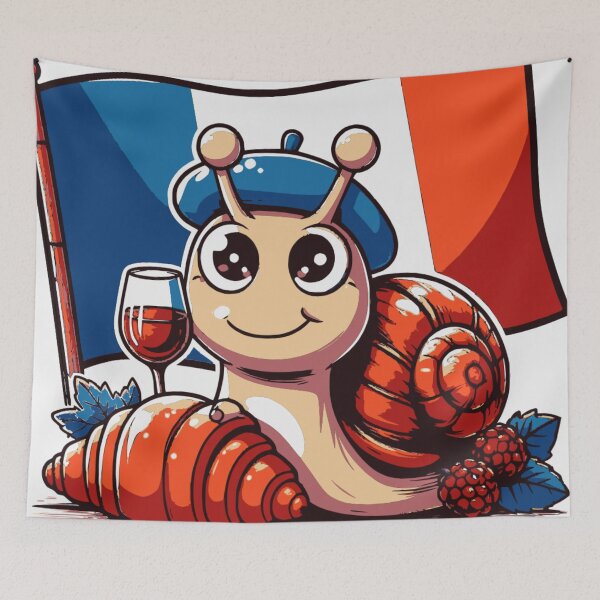Item preview, Slime in a French Hat: Croissant & Wine Design with French Flag designed and sold by Kubala.