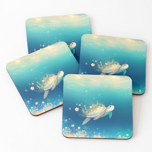 Item preview, Turtle Floral Wonderland Under the Sea designed and sold by AshiraCreations.