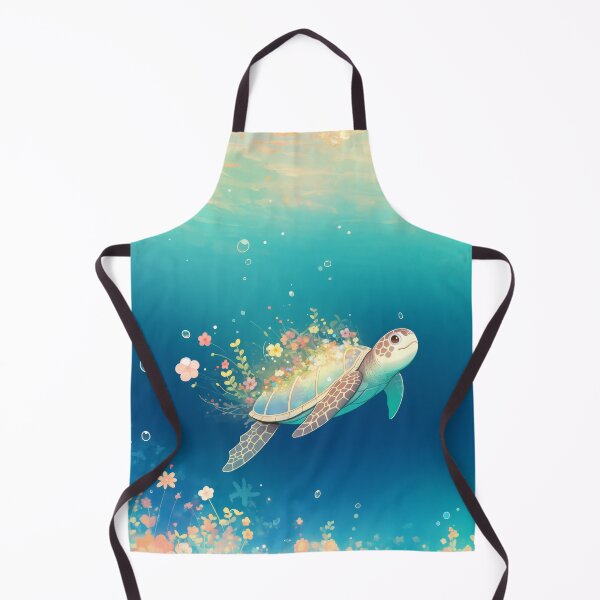 Item preview, Turtle Floral Wonderland Under the Sea designed and sold by AshiraCreations.