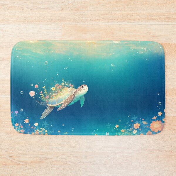 Item preview, Turtle Floral Wonderland Under the Sea designed and sold by AshiraCreations.