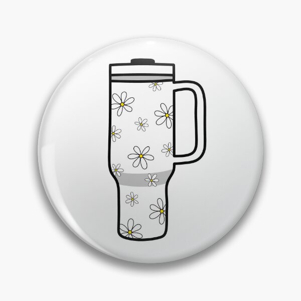 Item preview, 40oz Tumbler with Flower Doodle Pattern - White designed and sold by MrsCreative1.