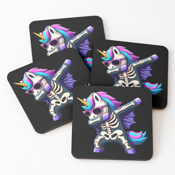 Item preview, HALLOWEEN UNICORN WEARING SKELETON COSTUME DABBING designed and sold by justyna-s28.