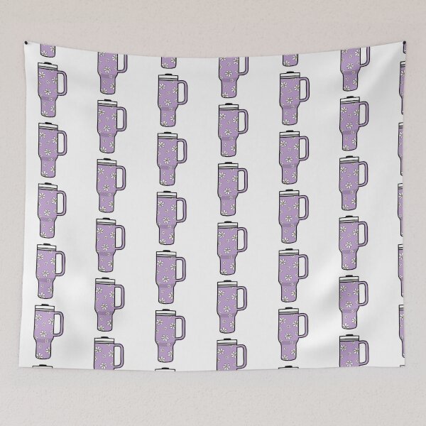 Item preview, 40oz Tumbler with Flower Doodle Pattern - Purple designed and sold by MrsCreative1.