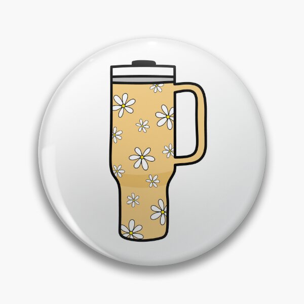 Item preview, 40oz Tumbler with Flower Doodle Pattern - Yellow designed and sold by MrsCreative1.