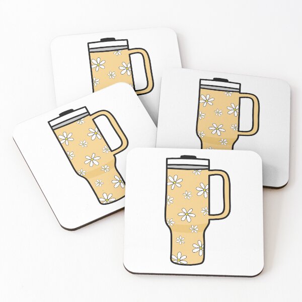 Item preview, 40oz Tumbler with Flower Doodle Pattern - Yellow designed and sold by MrsCreative1.