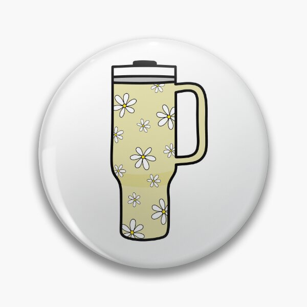 Item preview, 40oz Tumbler with Flower Doodle Pattern - Yellow designed and sold by MrsCreative1.