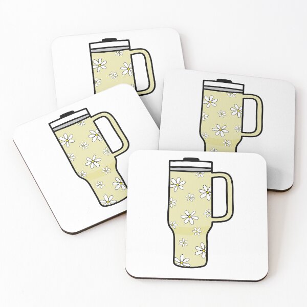 Item preview, 40oz Tumbler with Flower Doodle Pattern - Yellow designed and sold by MrsCreative1.