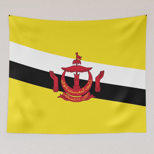Item preview, Brunei Flag Print: Sultanate's Pride and Prosperity designed and sold by communedesigns.