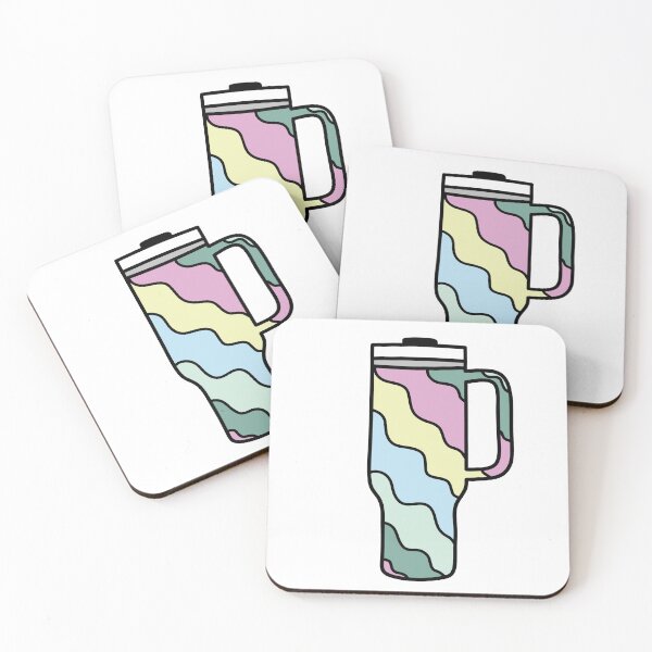 Item preview, Copy of Retro Wavy Pattern 40oz Tumbler doodle pastel Colors designed and sold by MrsCreative1.