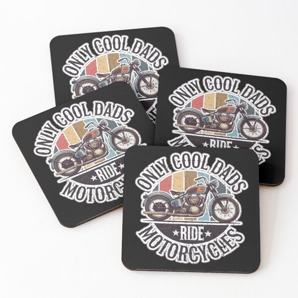 Item preview, ONLY COOL DADS RIDE MOTORCYCLES retro style motorbike rider Father Fathers day design  designed and sold by Jt41.