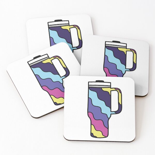 Item preview, Retro Wavy Pattern 40oz Tumbler doodle Blue, Pink and Yellow designed and sold by MrsCreative1.