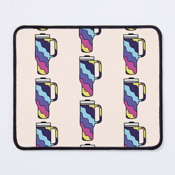 Item preview, Retro Wavy Pattern 40oz Tumbler doodle Blue, Pink and Yellow designed and sold by MrsCreative1.