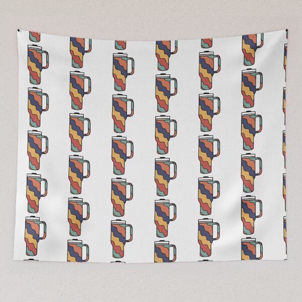 Item preview, Retro Wavy Pattern 40oz Tumbler doodle Orange, Green and Yellow designed and sold by MrsCreative1.