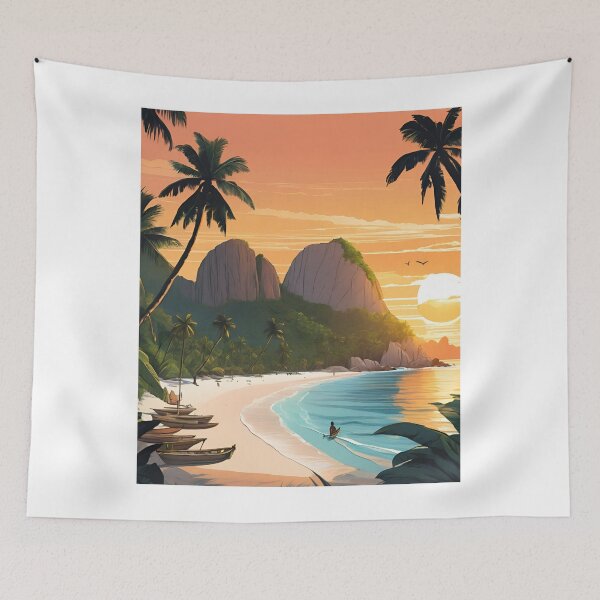 Item preview, Sunrise in La Digue  Beautiful View designed and sold by xiaidex.