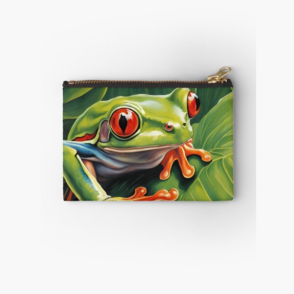 Item preview, Vibrant Red-Eyed Tree Frog – Tropical Rainforest Wildlife designed and sold by NocturnalNook.