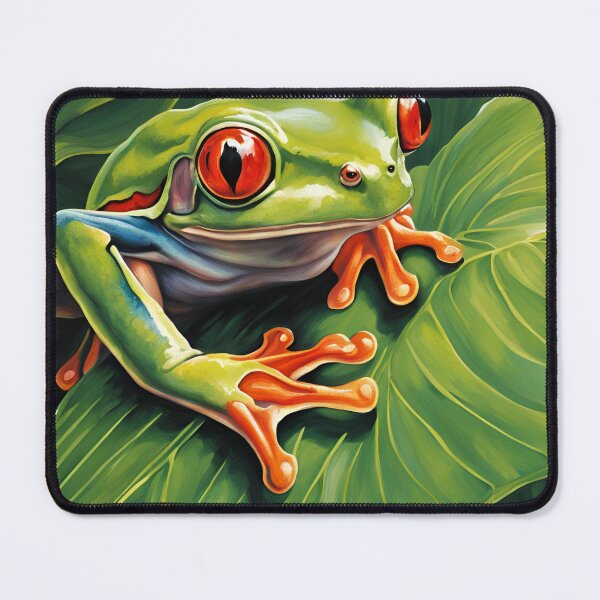 Item preview, Vibrant Red-Eyed Tree Frog – Tropical Rainforest Wildlife designed and sold by NocturnalNook.