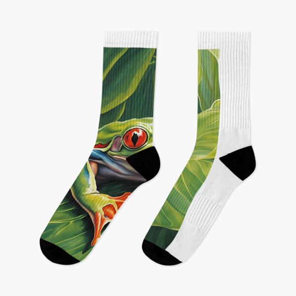 Item preview, Vibrant Red-Eyed Tree Frog – Tropical Rainforest Wildlife designed and sold by NocturnalNook.