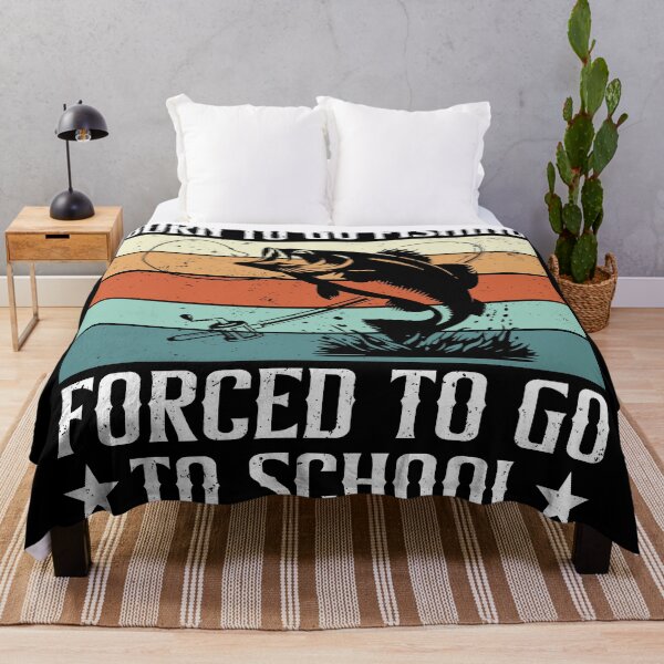 Item preview, Born To Go Fishing Forced To Go To School, Retro Fishing Lovers Kids designed and sold by GPODdesign.