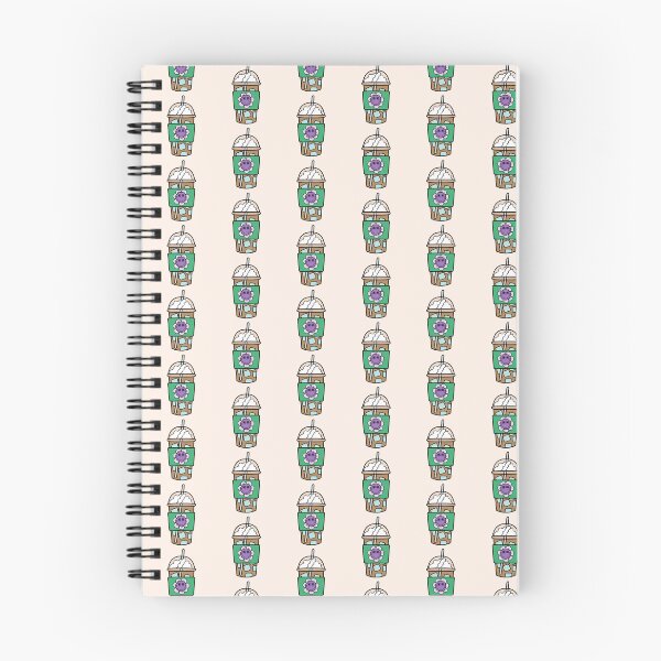 Item preview, See-Through Iced Coffee Cup with Retro Smiley Flower Doodle Purple designed and sold by MrsCreative1.