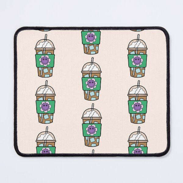 Item preview, See-Through Iced Coffee Cup with Retro Smiley Flower Doodle Purple designed and sold by MrsCreative1.