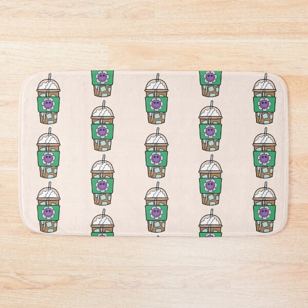 Item preview, See-Through Iced Coffee Cup with Retro Smiley Flower Doodle Purple designed and sold by MrsCreative1.