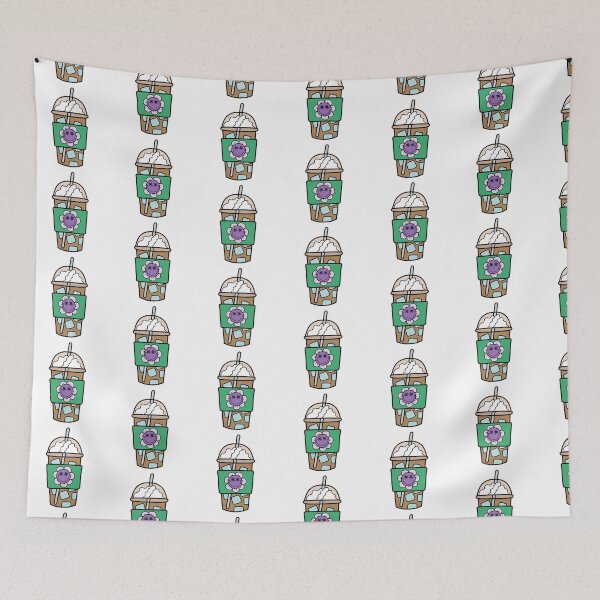 Item preview, See-Through Iced Coffee Cup with Retro Smiley Flower Doodle Purple designed and sold by MrsCreative1.