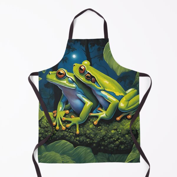 Item preview, Moonlit Jungle Tree Frogs – Vibrant Wildlife designed and sold by NocturnalNook.
