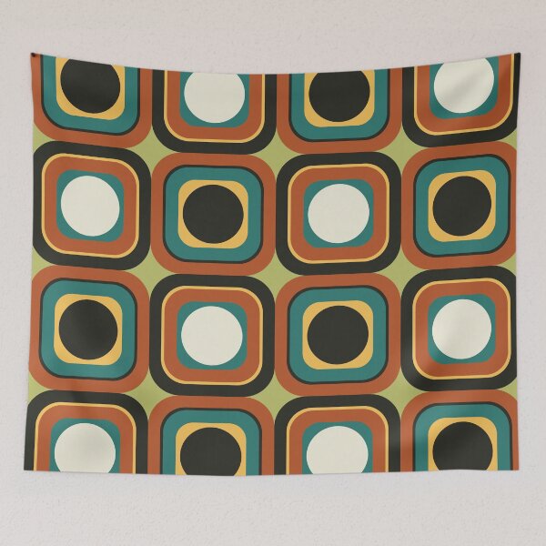 Item preview, retro 1970s style abstract pattern designed and sold by pauloneill-art.