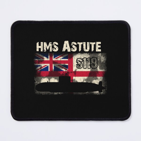 Item preview, HMS Astute S119 British Nuclear Submarine Vintage Navy Flag designed and sold by FernaRoje.